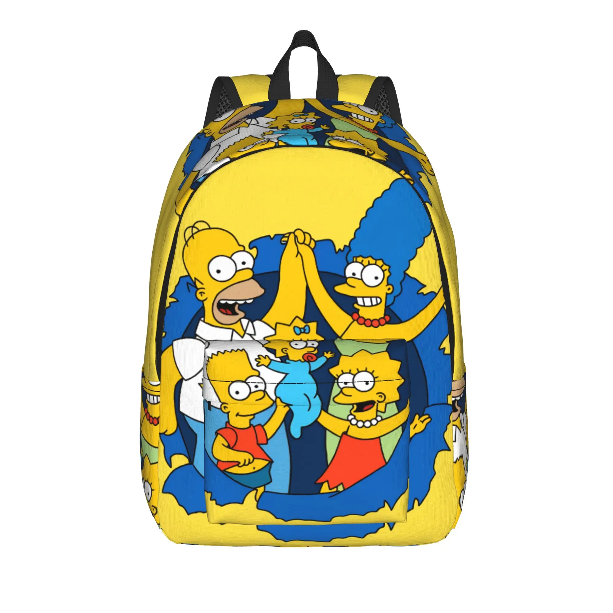 S-Simpsons Cartoon Characters Funny Group Backpack  Camping Backpacks Girl Designer Durable School Bags Style Rucksack