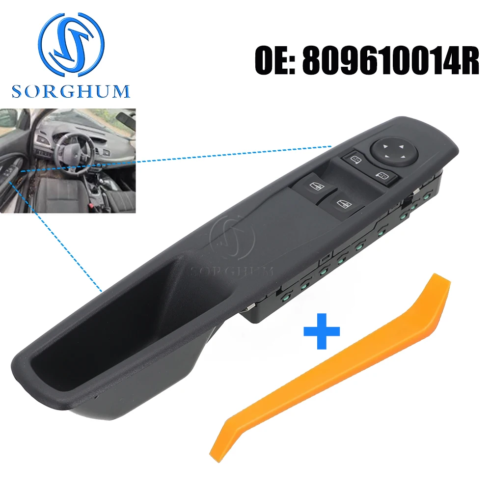 SORGHUM 809610014R Front Left Master Power Window Switch Controller Button For Renault Fluence Megane Scenic III 80961-0014R