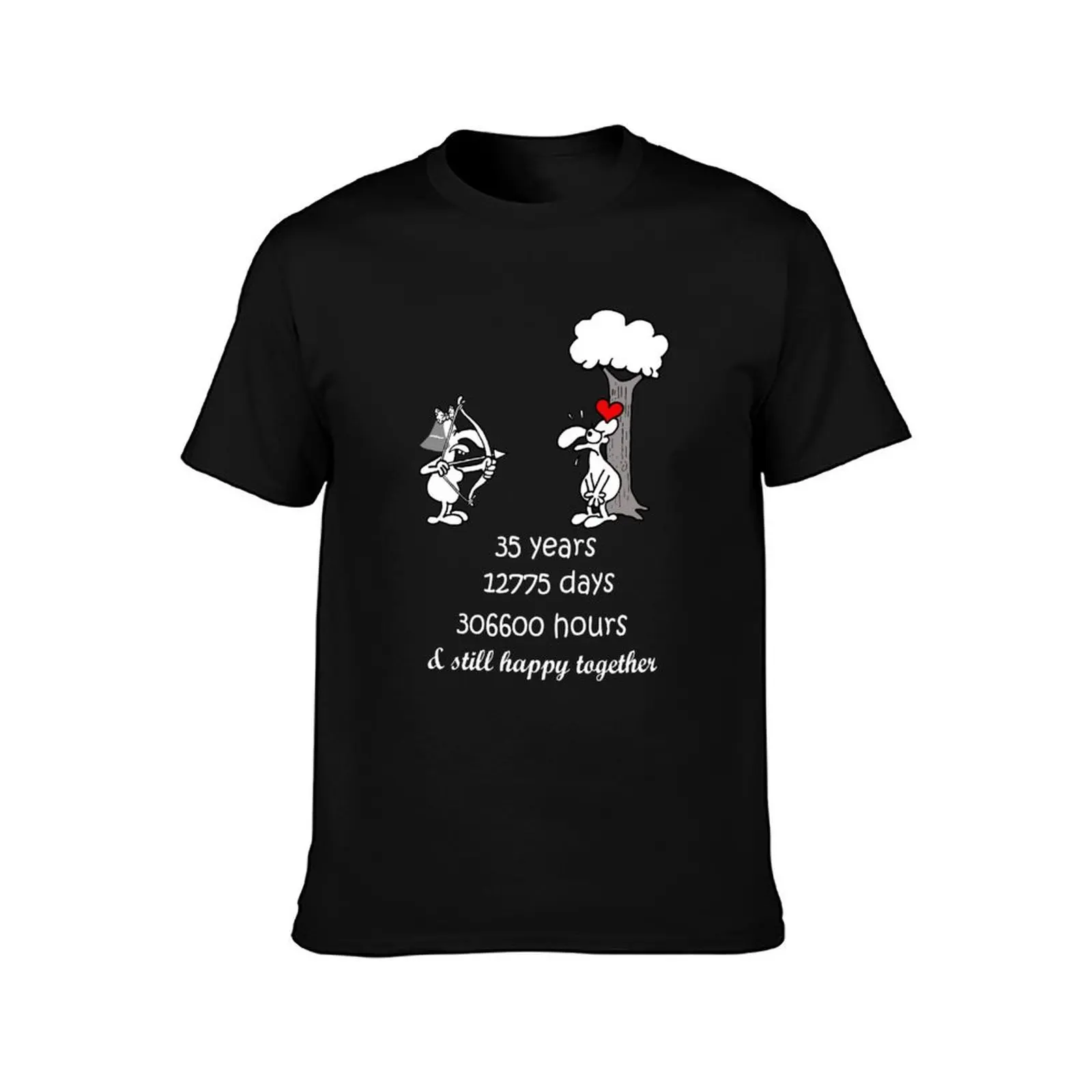 35th Wedding Anniversary Parents Funny Gift For Husband Wife 35 Years Together 35th Year Of Marriage Humorous Couple Mat T-Shirt