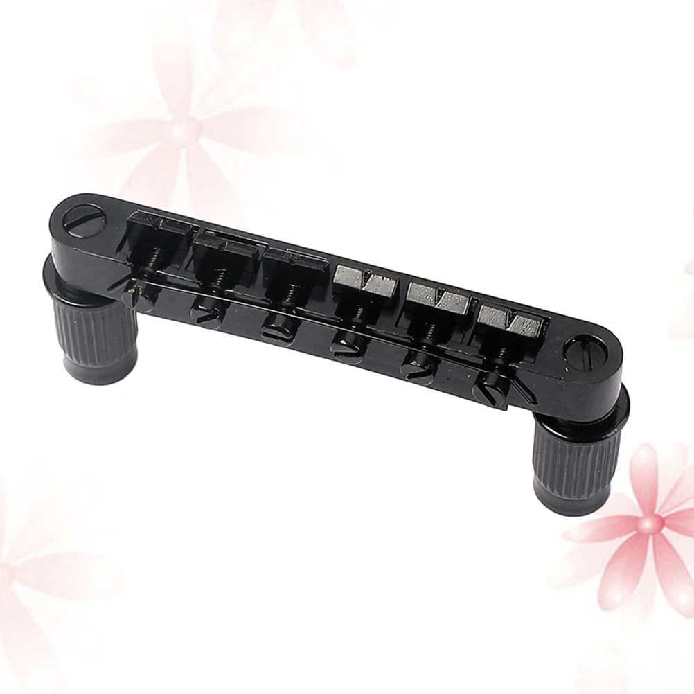 

Wraparound Guitar Bridge Saddle Tailpiece Combo for Electric Guitar Replacement Parts Accessories (Black)