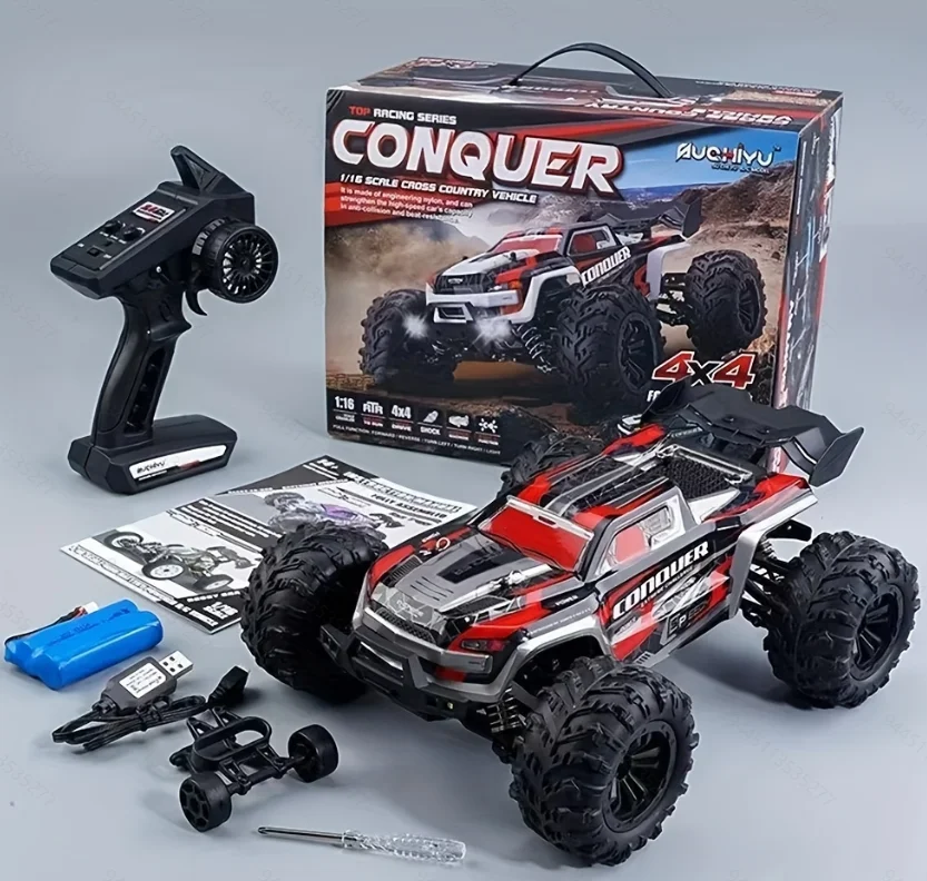 "1:16 4WD RC auto (50 km/u): LED-verlichting, off-road hogesnelheidsdrift. Voor jongens en terreinfans. Monstertruck speelgoed – Kerstmis en nieuw