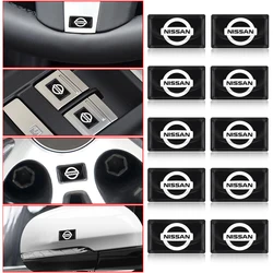 Carbon Fiber Steering Wheel Car Logo Emblem 3D Stickers Car Accessories For Nissan X-trail Qashqai Note Juke Sentra Patrol