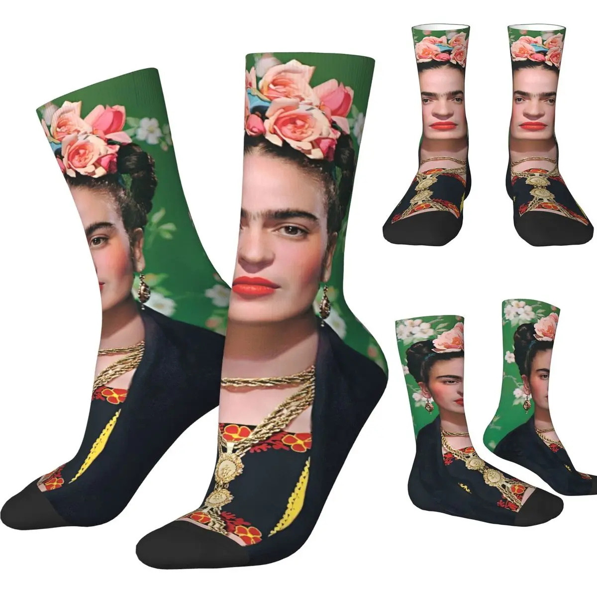 F-Frida K-Kahlo Socks Men Women Casual Socks Hip Hop Spring Summer Autumn Winter Middle Tube Socks Gifts