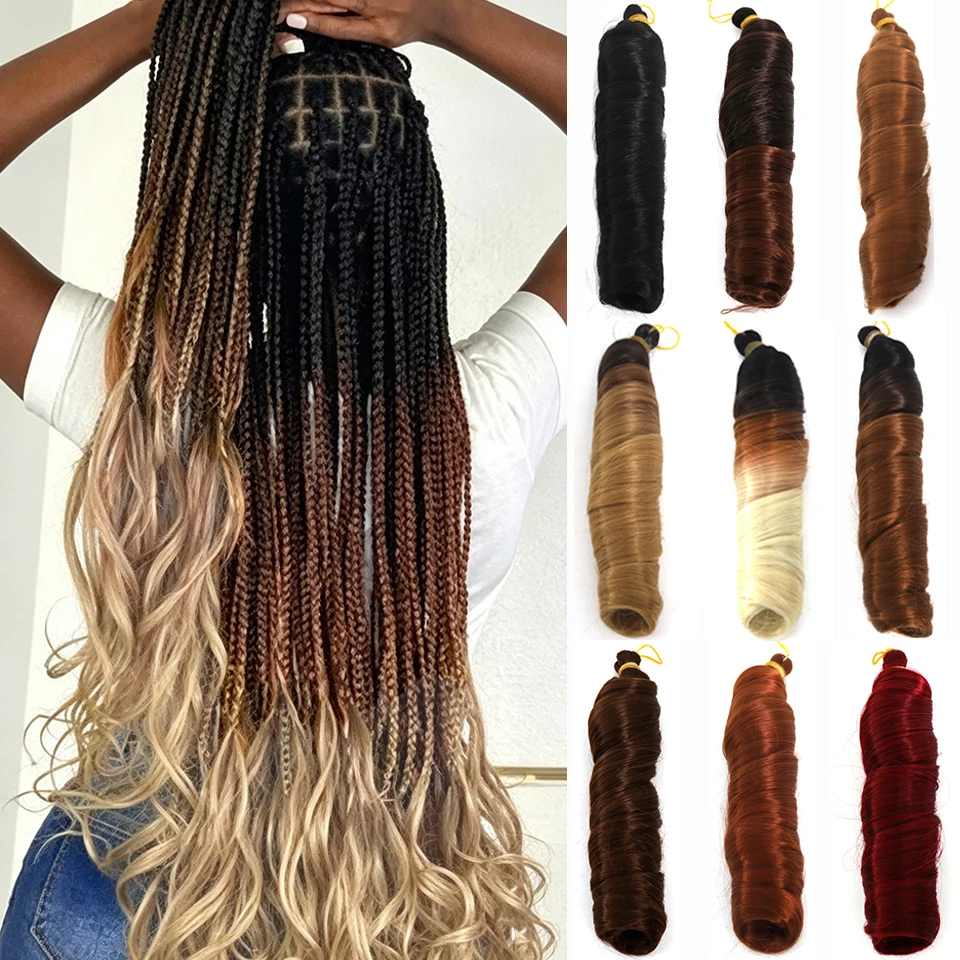 24inch Synthetic Loose Wave Water Ripple Crochet Braided Hair Extensions For Women's Daily Halloween Christmas New Year Carnival