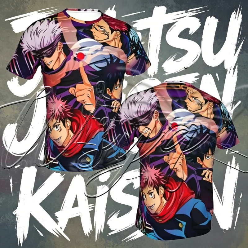 Jujutsu Kaisen Gojo Yuji Megumi 3DPrint T-Shirt Unisex Summer New Plus Size Quick Dry Anime Loose Short Sleeve Sports Casual Tee