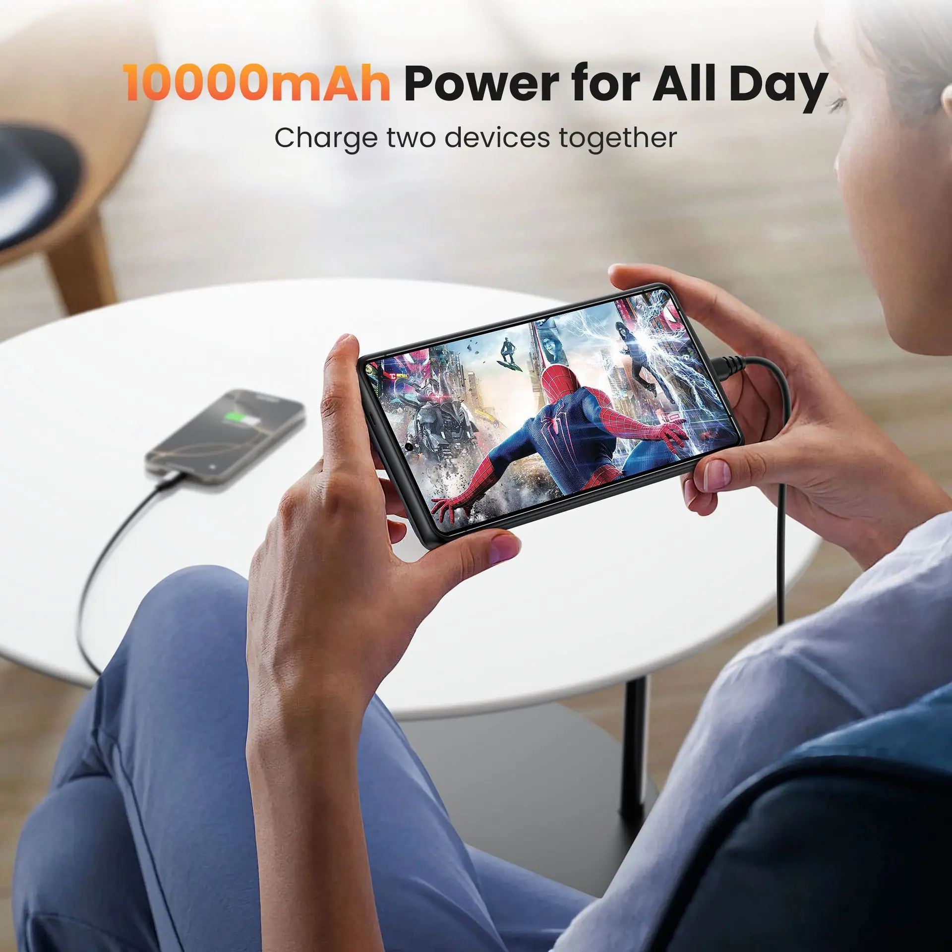 

10000 мАч для Samsung Power Bank S25/S24/Note/A Series 15 Вт Wireless + 25 Вт PD Fast Charge Тонкий магнитный дизайн