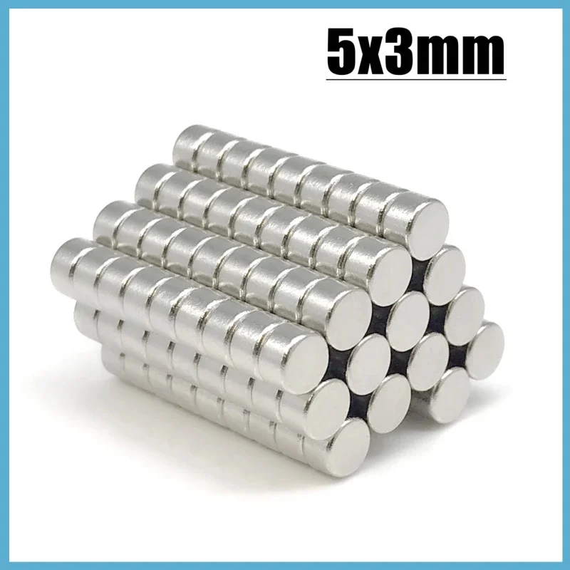 10~500Pcs 5x3 Super Powerful Strong Bulk Round NdFeB Neodymium Disc Hook Tool Magnets Dia N35 Rare Earth Magnet 5*3
