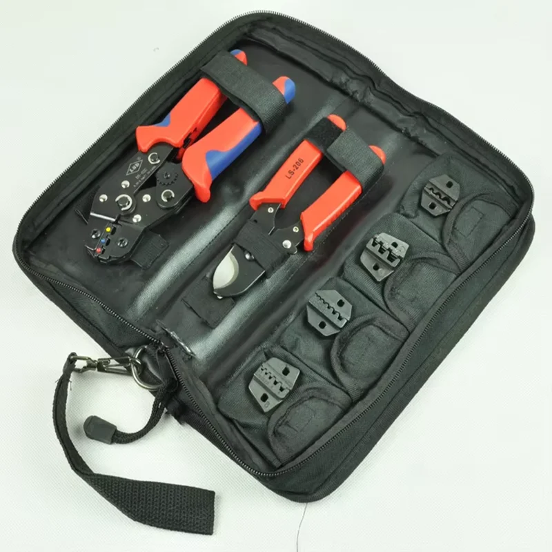 Cable Cutter and Crimper with Replaceable Crimping Die Sets Wire Crimping Tool Set Kit DN-K02C