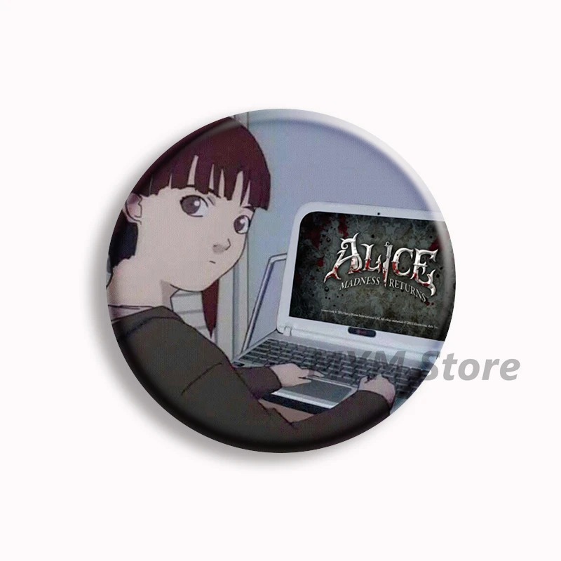 Alice Madness Returns Anime Soft Button Pin Alice Princess Aesthetic Brooches Badge Bag Decor Accessories Gamer Collect Gifts