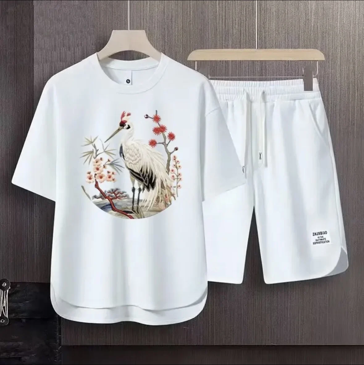 2024 new two-piece women's sportswear set, branded printed T-shirt, pants, sportswear set, women's sportswear