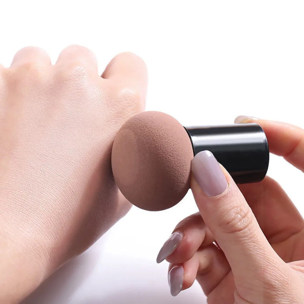 Nuova spugna per trucco con testa a fungo, fondotinta cosmetico a doppio uso, asciutto e bagnato, con scatola di immagazzinaggio, pennello per trucco, strumenti di bellezza