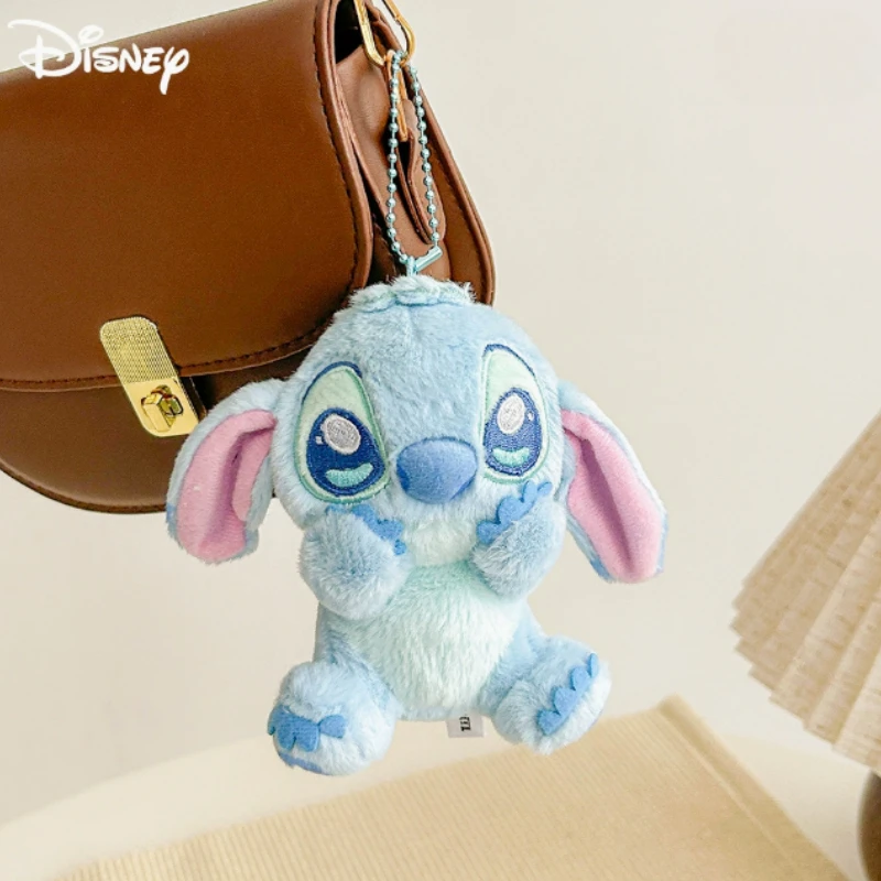 ديزني غرزة الملاك محشوة المفاتيح الكرتون ألعاب من نسيج مخملي قلادة Keyrings حقيبة يد سلسلة مفاتيح سحرية اكسسوارات سيارة قلادة هدية عيد الميلاد