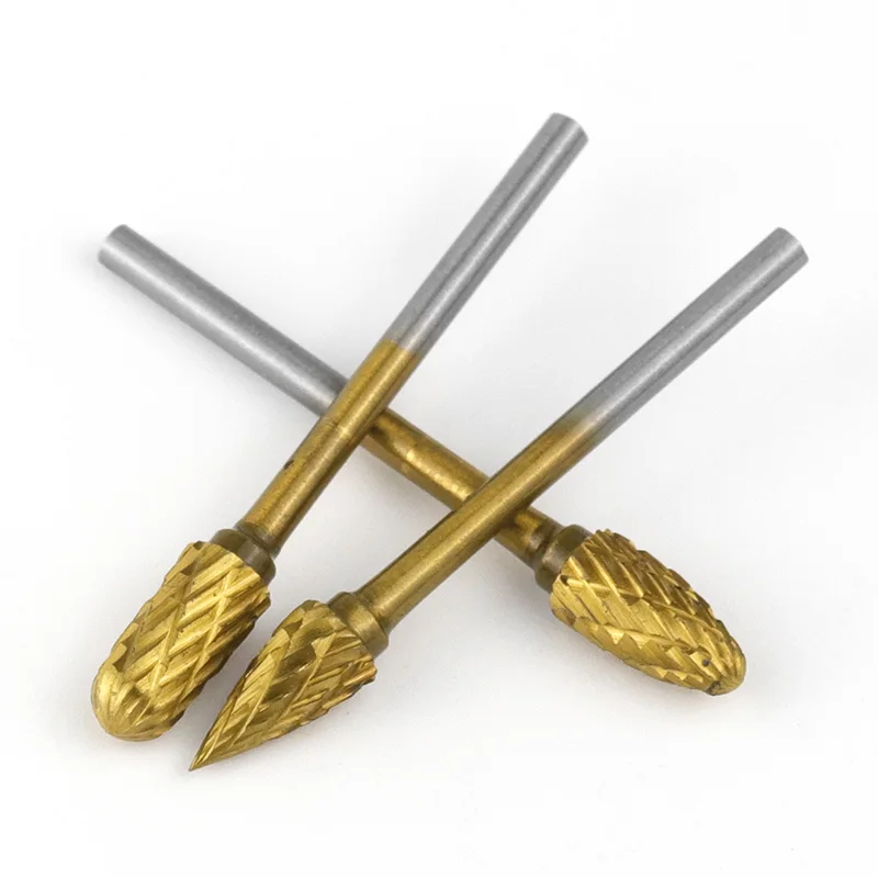 3x6mm rebarbas de carboneto de tungstênio rotativo morrer moedor bit escultura corte duplo metal diamante moagem ferramentas abrasivas