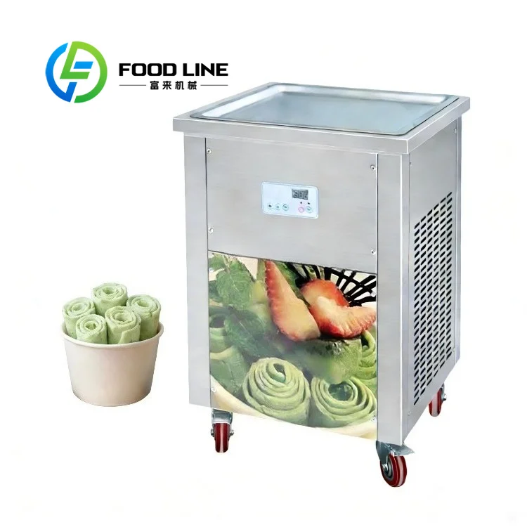Constant Temperature Thai Ice Cream Roll Maker Precise Cold Control Keep Proper Hardness For Easy Manual Rolling Shaping