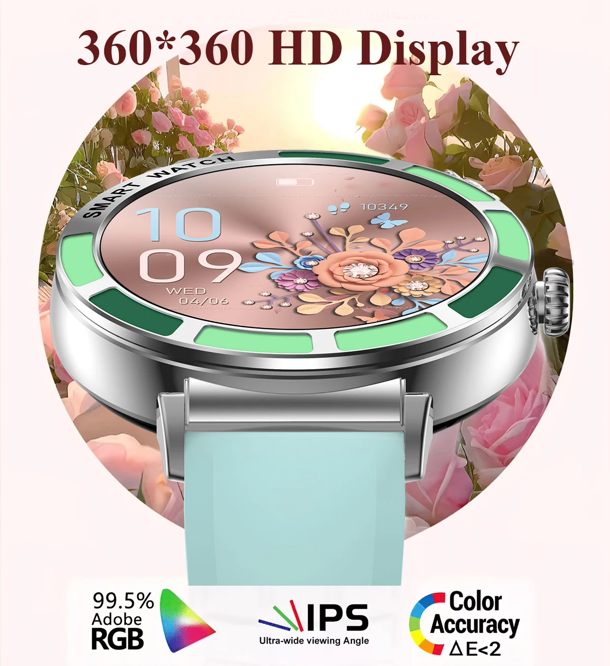 Time Owner Smart watch for Women, Fashion style Daily monitoring Women Health Multiple Beautiful  dials H20 Smartwatch in Home