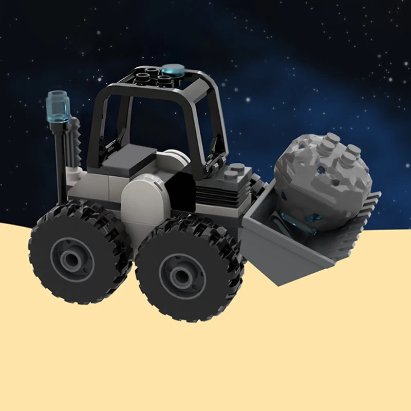 Veículo clássico espaço escavadeira modelo moc tijolos de construção equipamentos guerra tecnologia modular presentes feriado montar crianças brinquedos