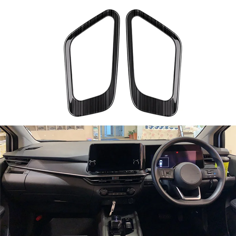 For Nissan E13 FE13(2WD) E-POWER 2021-2023 Dashboard Air Outlet Vent Trim Cover Sticker Decoration Frame Black