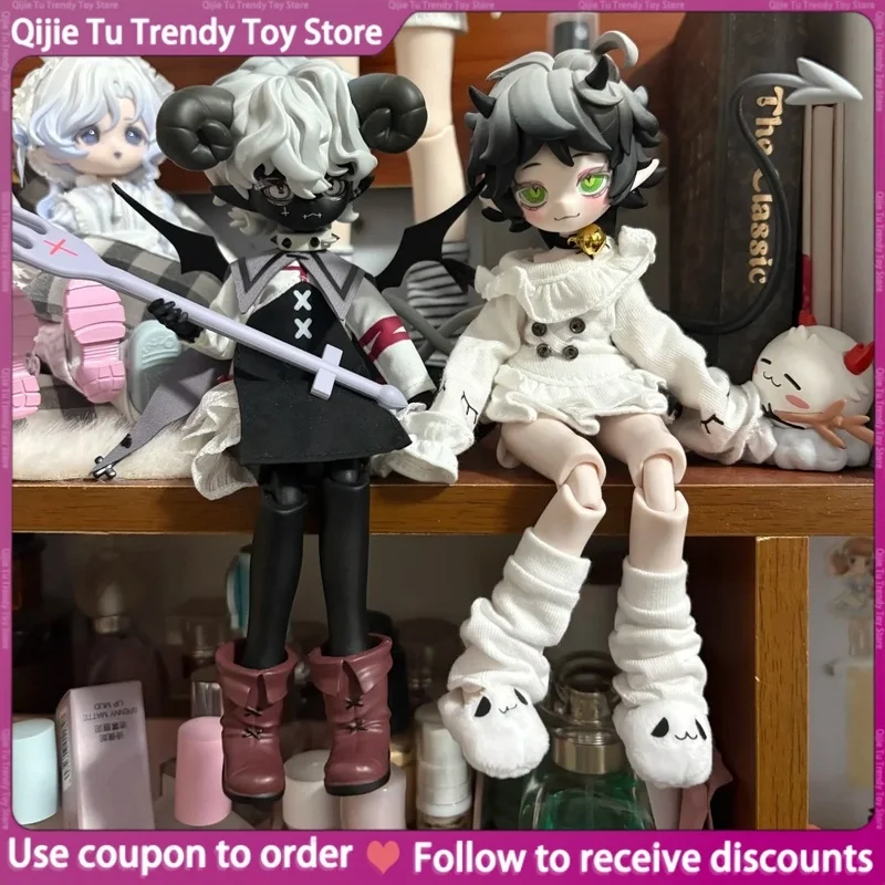 

Chuchizheng Demon Horn Series, 8-точечная подвижная кукла Bjd, слепая коробка, модная игрушка, периферийные милые куклы-сюрприз для девочек, праздничный подарок