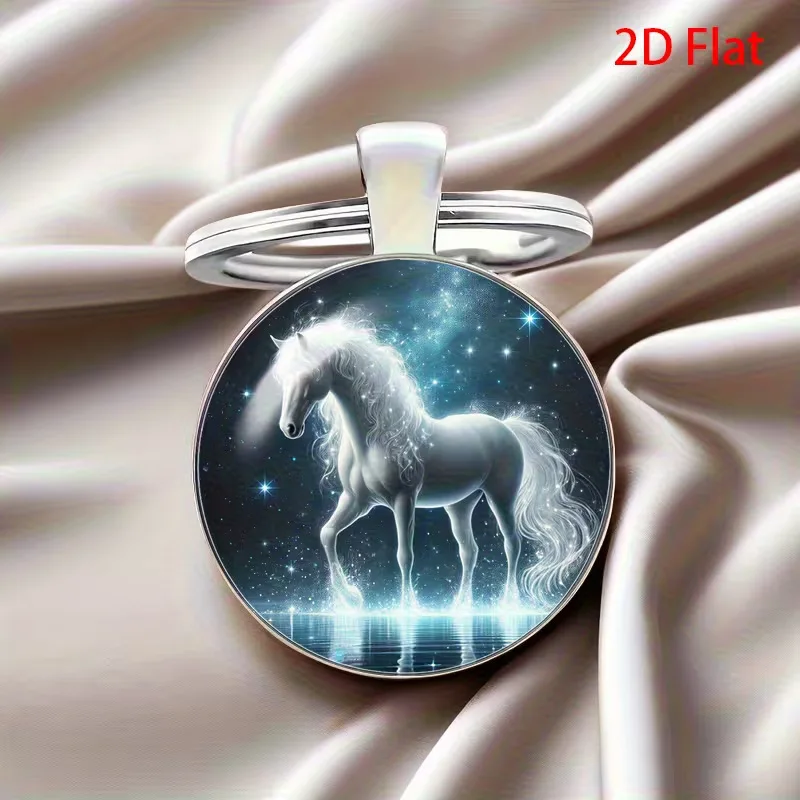 Porte-clés pegasus Porte-clés cheval - Alliage de zinc, symbolisant la fidélité, la pureté et le cours, cadeau parfait pour les amis, la famille et le Co