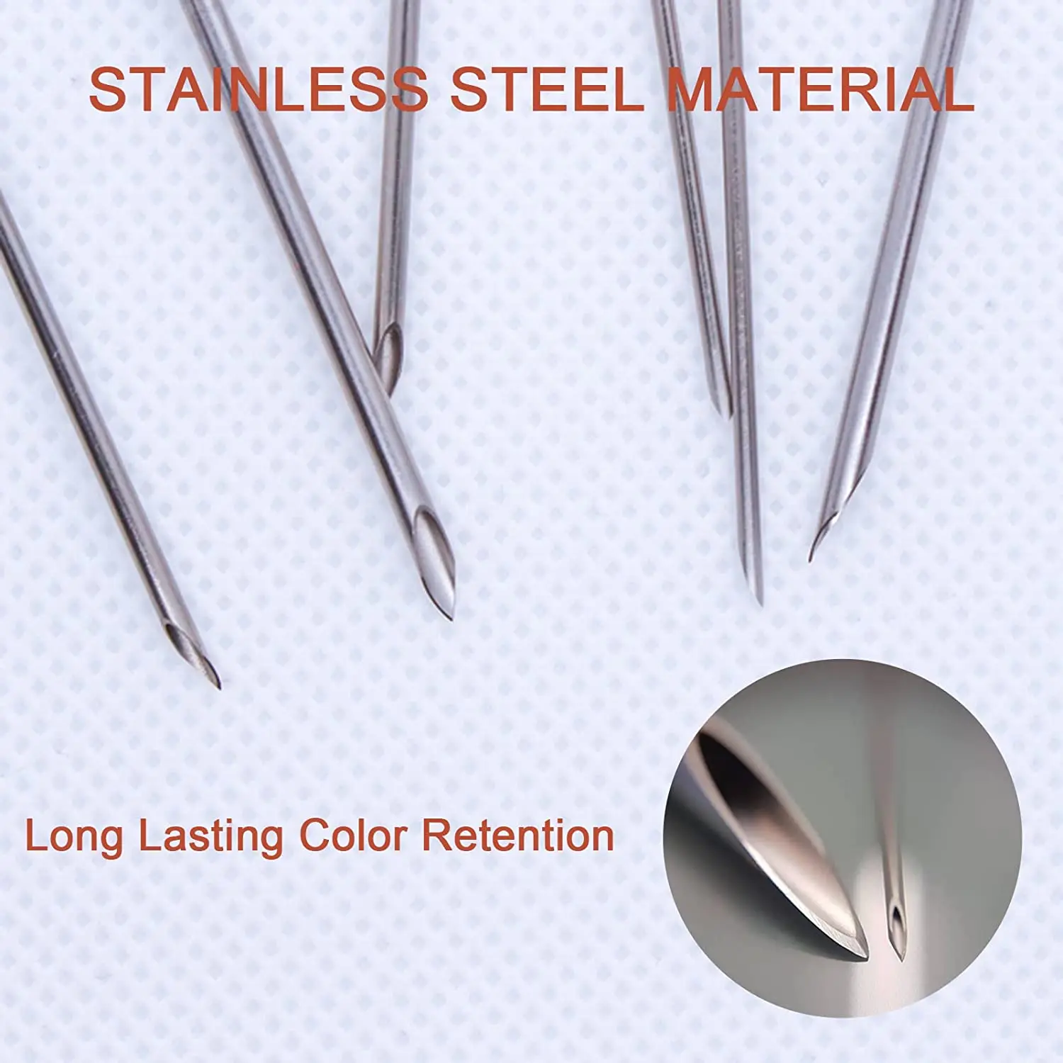 ﻿ 100/50pcs Body Piercing Needles Surgical Steel 12/14/16/18/20G Sterile Disposable Sterilized Piercing Needle Tattoo Ear Nose