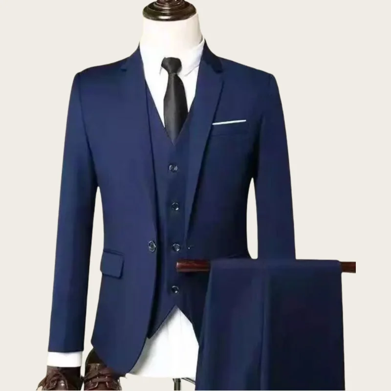 Men's suit set three piece slim fit spring and autumn professional business suit single piece top jacket men's clothing  jacket