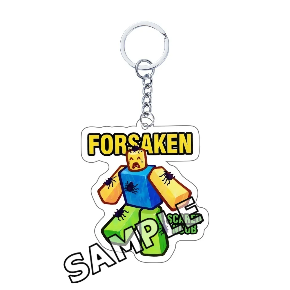6cmRoblox Forsaken Acrylic Keychain, Shedletsky Guest 666 Builderman Anime Figure Pendant, Game Collectible Bag Charm, Fans Gift