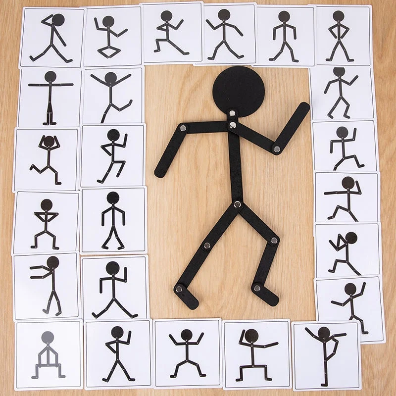 Montessori 24pcs Creativity Matching Puzzles Game Wooden Toys Educational Toys Training Kids Hand-eye-Brain Coordination Observa