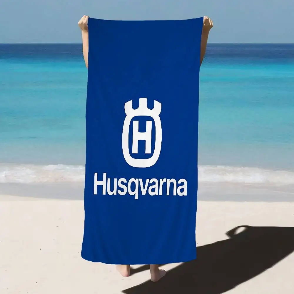 H-Husqvarnas Logo Big Microfiber Beach Towels Quick Dry Towel Sand Beach Towels Pool Towel for Travel Swim Pool Yoga view 2