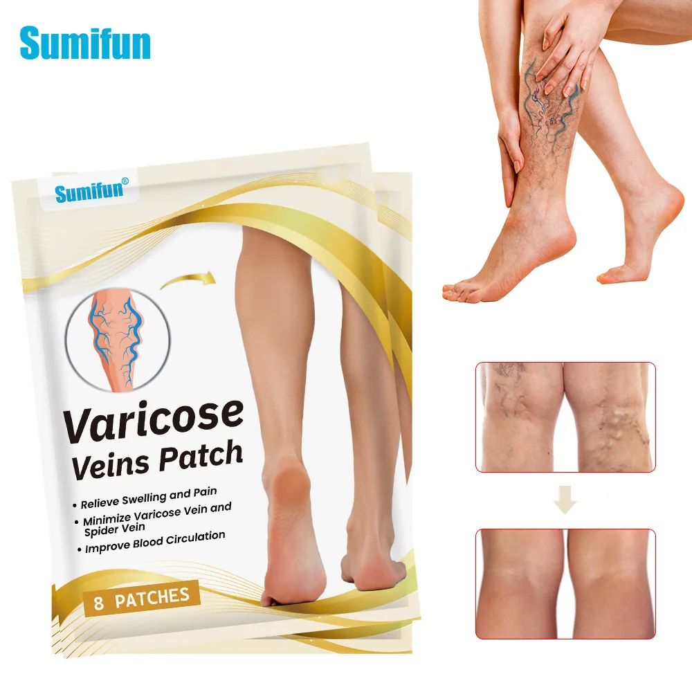 

Varicose Veins Relief Patch for Legs, Plant-Based Formula for Swelling & Soreness, 8 Pcs Herbal Comfort