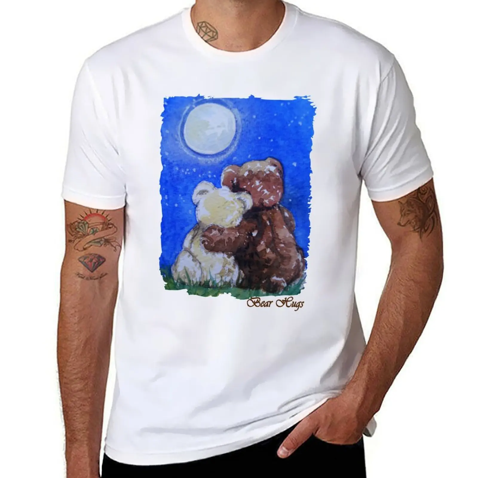 

Moonlight Bear Hugs T-Shirt t shirts for man graphic tees t shirt for man t shirt man luxury T-Shirt