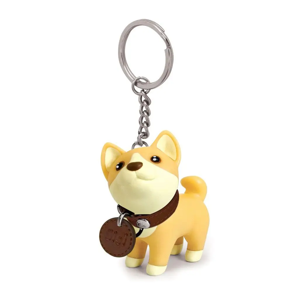 Vinyl Trinkets Anime Figure Holder Excellent Terrier Bull Key Ring Dog Keychain for Car Accessories Hand-painted