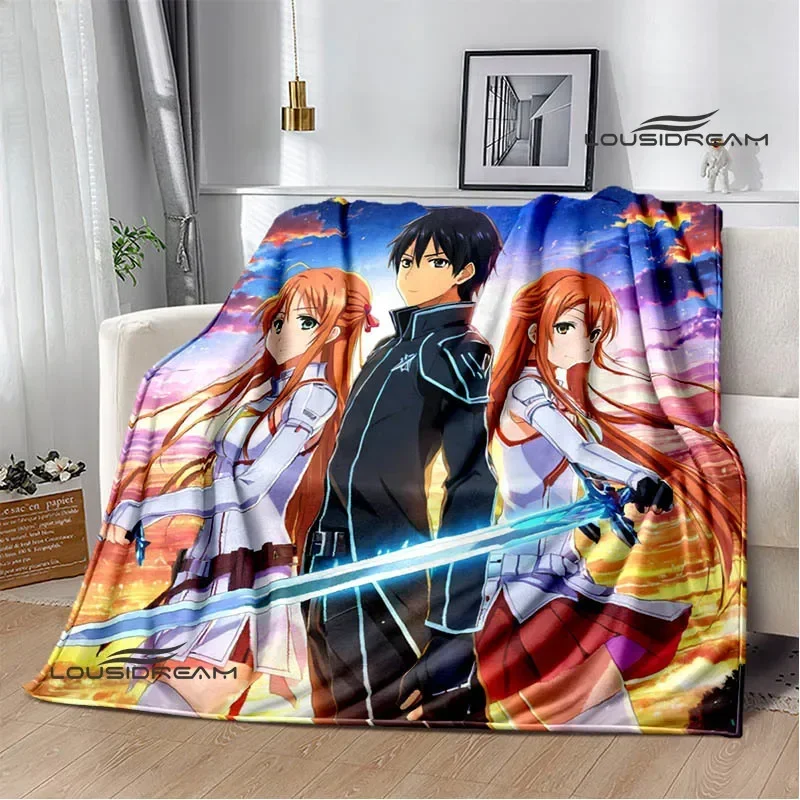 

Cartoon Sword Art Online printed blankets Picnic blanket Warm Flannel blankets Home bed linings blankets for beds Birthday Gift