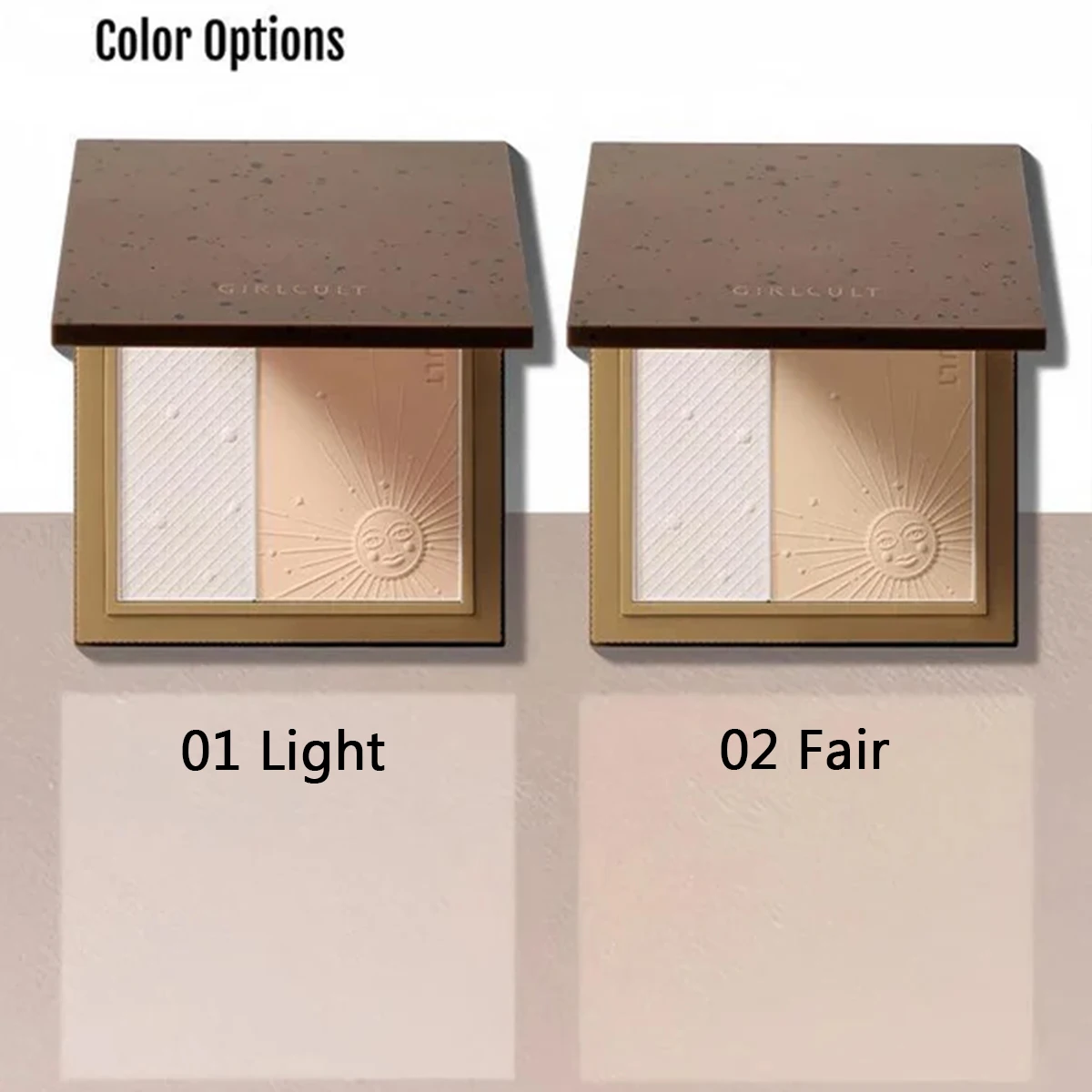 بودرة ضبط مضغوطة من Girlcult، بودرة رفيعة، خفيفة الوزن، غير كعكة، تأثير تركيز ناعم، إعداد مكياج للوجه، لمسة نهائية طبيعية غير لامعة #2