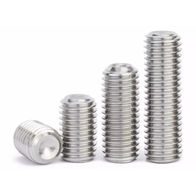 10-200pcs M3 M4 M5 M6 M8 M10 M12 316 Stainless Steel Hex Hexagon Socket Cup Point Set Screw Allen Headless Concave End Grub Bolt