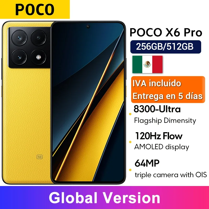 POCO X6 Pro 5G Global Version Smartphone Dimensity 8300-Ultra 6.67