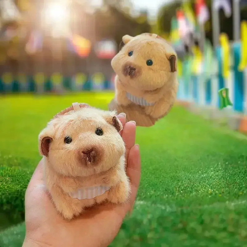 Llavero de felpa suave de hámster adorable, mochila atractiva, regalos de decoración colgantes