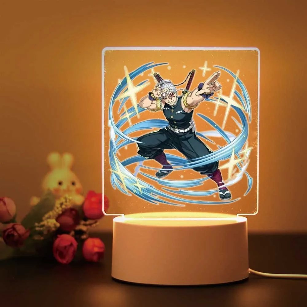 Demon Slayer Kamado Tanjirou 3D Touch LED-nachtlampje voor kinderkamer Decor de jongens meisjes verjaardagscadeau