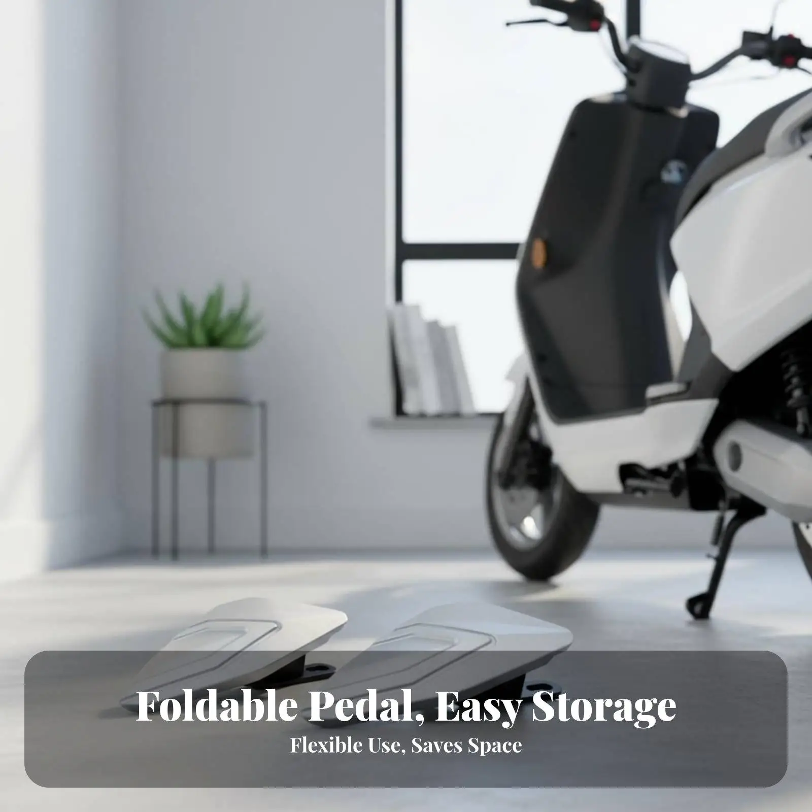 Folding Electric Vehicle Footrest for Kids Passenger Comfort Aluminum Alloy Steel Anti Slip Rear Foot Pegs for Scooter