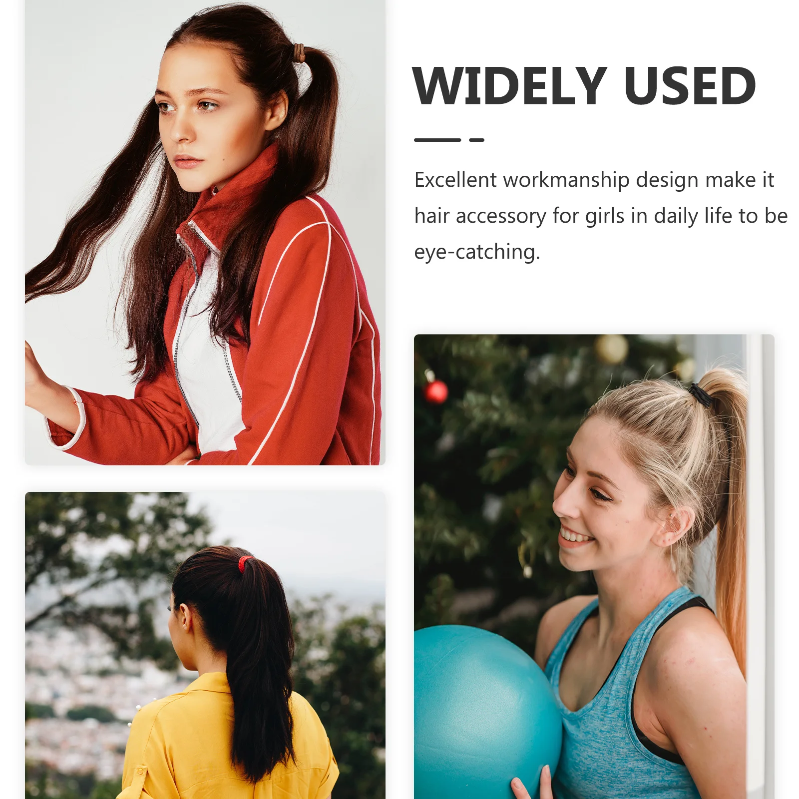 

7 шт., эластичные кольца для волос с цветком для женщин, стильные держатели для хвоста, привлекательные повседневные кольца для волос с цветком