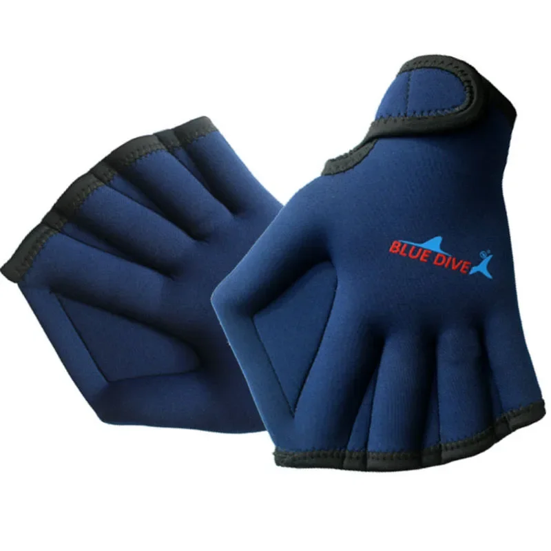 Guanti da immersione guanti da nuoto pagaie Neoprene adulti attrezzatura da immersione a mano paletta per allenamento di nuoto pagaie senza dita