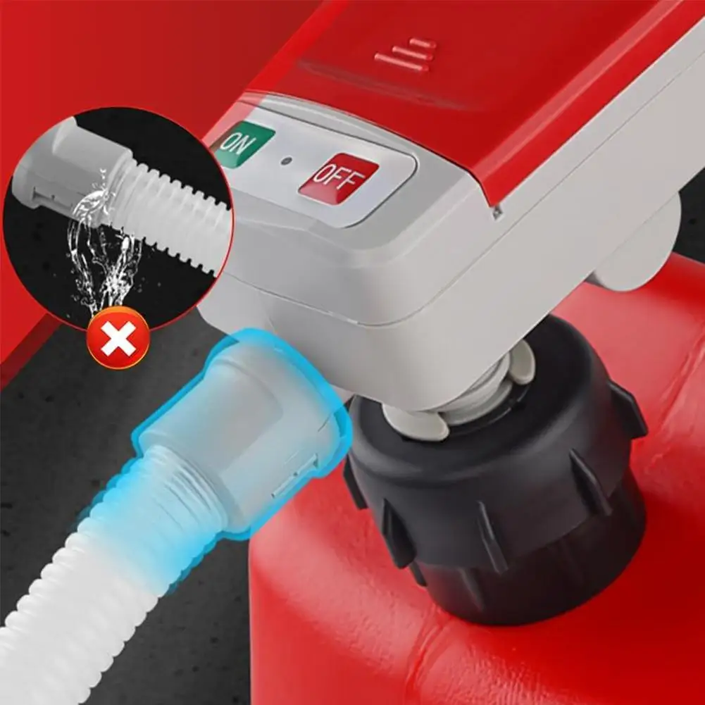 Bomba de transferência de combustível com sensor de parada automática 51 "bomba de transferência de mangueira alimentada por bateria com adaptador de tanque bomba líquida portátil