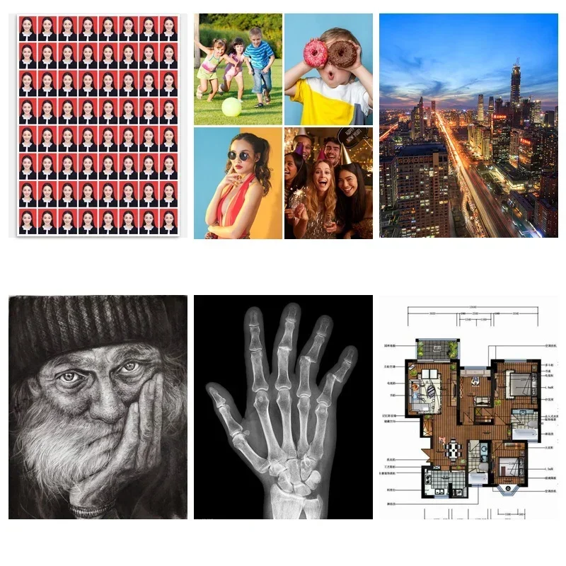 100 Sheets/package 3R 4R A3 A4 High Gloss Photo Paper for Inkjet Printer Photo Studio Photographer Image Printing Glossy Paper