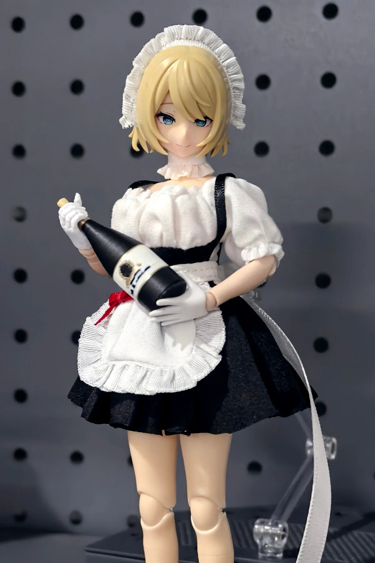 【Clothing Only】Handmade 1/12 Scale Bubble Sleeve Maid Dress Headband Set For 6inchs XL/L/Snail shell Action Figure Body
