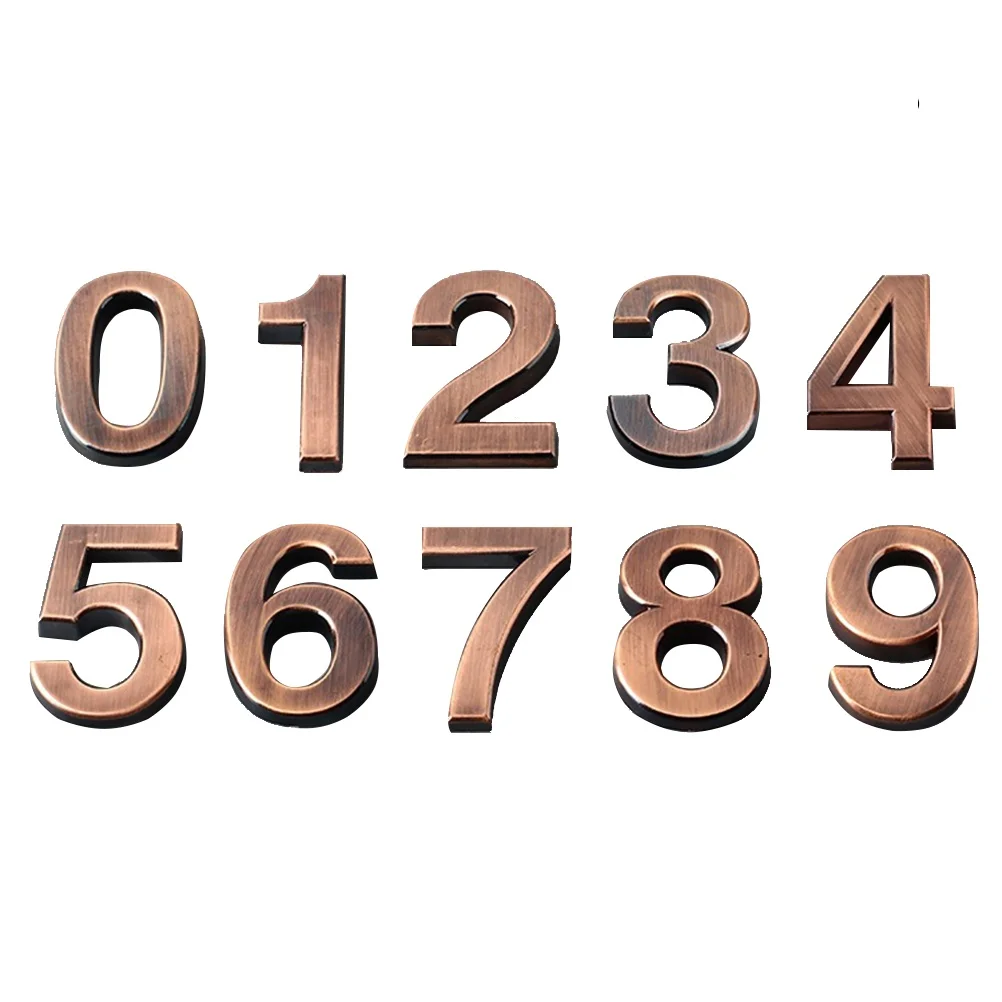 

10 Pcs Number Apartment Sign Numbers Decorative Doorplate Figure Room Gate Number Sign