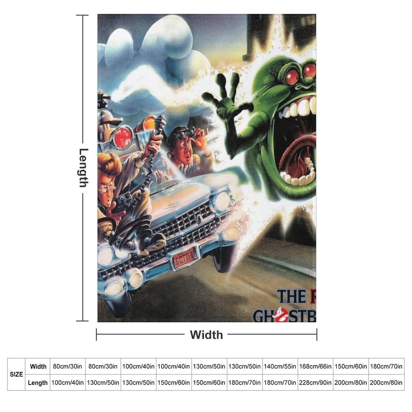The Real Ghostbusters Classic Artwork Throw Blanket Soft Plaid Flannels Hairy Sofa Quilt For Baby Blankets