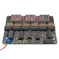 Kit orologio a circuito digitale DC 4.5V-5.5V a 6 bit, insegnamento dell'orologio elettronico e formazione pratica, saldatura e produzione di parti fai da te