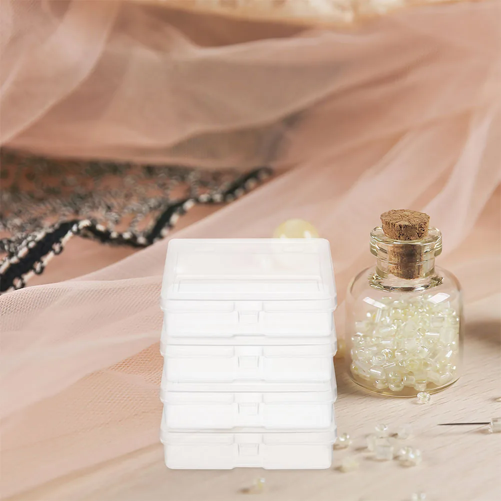

30Pcs Clear Plastic Storage Containers Hinged Lid Small Portable Box for Beads Jewelry Small Plastic Storage Organizer Container