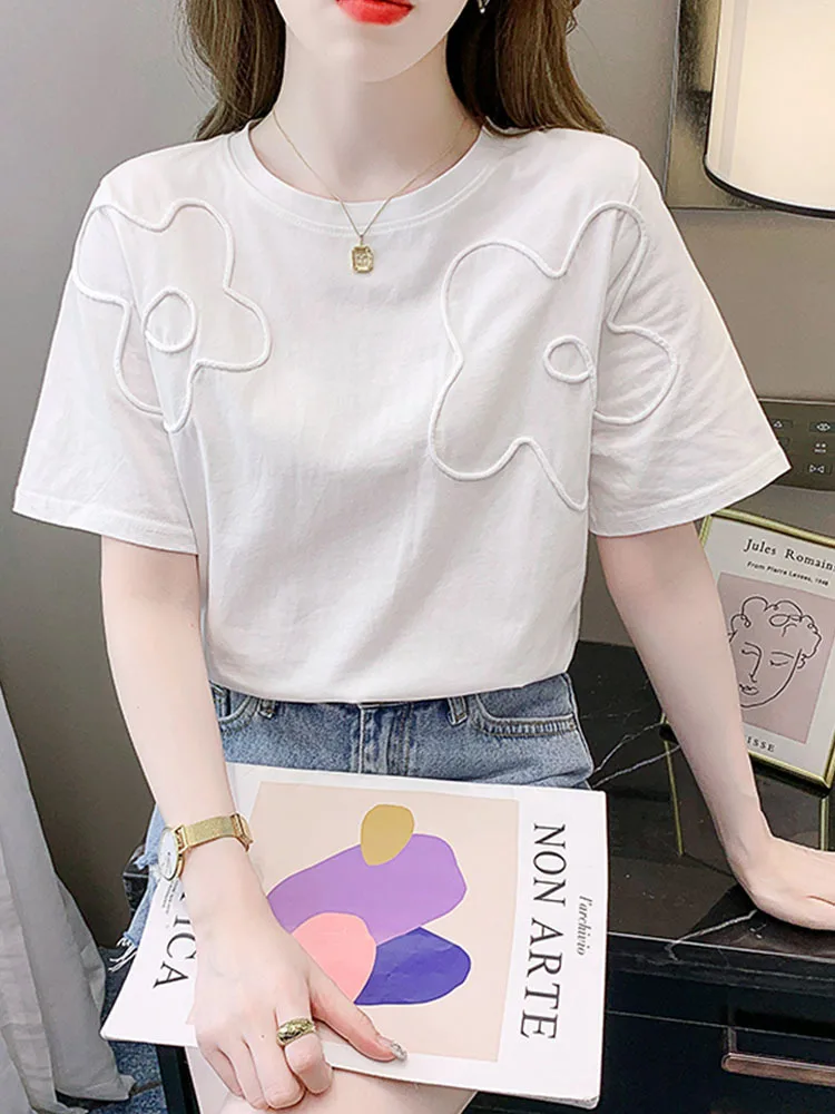 シンプルな半袖Tシャツ,白,柔らかく,丈夫,ヴィンテージ,ファッショナブル,春,夏