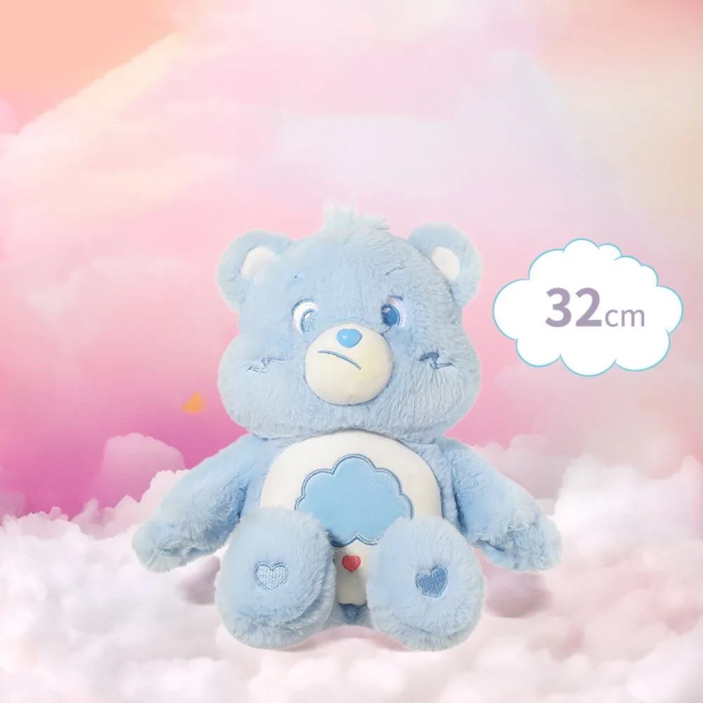 MINISO Anime Care Bears Sitting Position Plushie Doll Toys Cartoon Kawaii Cute Plush Appease Toys Throw Pillow Birthday Gift32cm