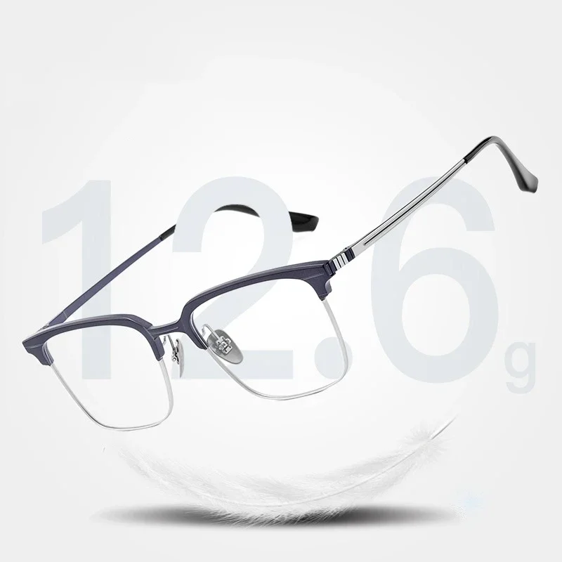 OLLYMURS Square Ultra-light คุณภาพสูงขนาดเล็กที่กําหนดเองแว่นตา Retro Pure Titanium ธุรกิจกรอบแว่นตาผู้ชายแว่นตา